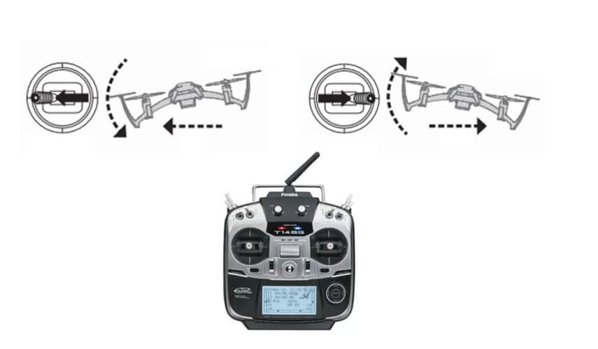 movimiento de guiñada con un dron